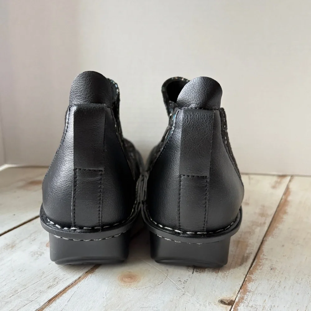 Alegria tweed Nell slip-on ankle boot leather comfort shoe PG Lite sz 41 EUC - Picture 9 of 13
